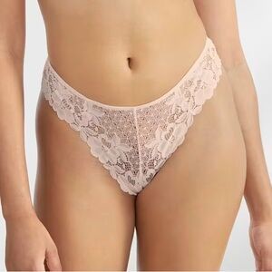 Bare Necessities The Essential Lace Thong in Delicacy